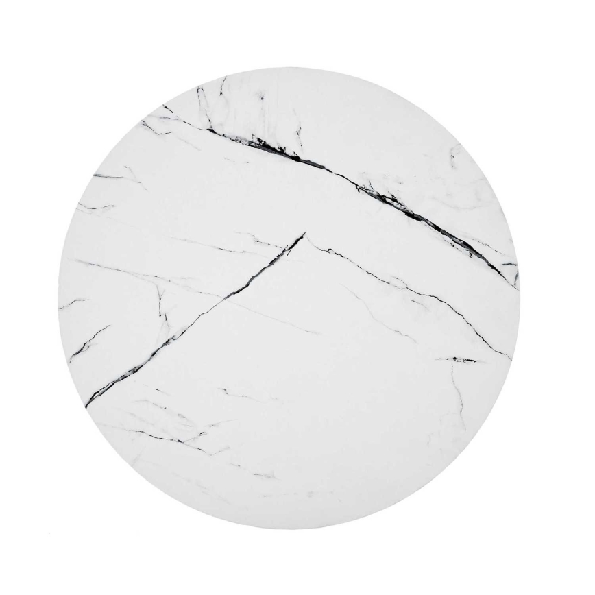 Klubska mizica NUBIRA 41x60 cm črna/marmor decor