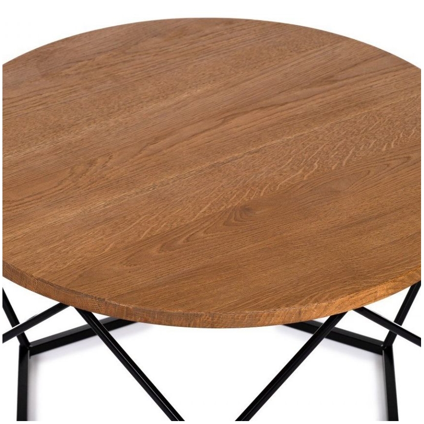 Klubska mizica OAKLOFT 40x70 cm črna/hrast