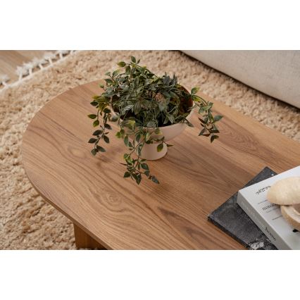 Klubska mizica OVAL 60x120 cm rjava