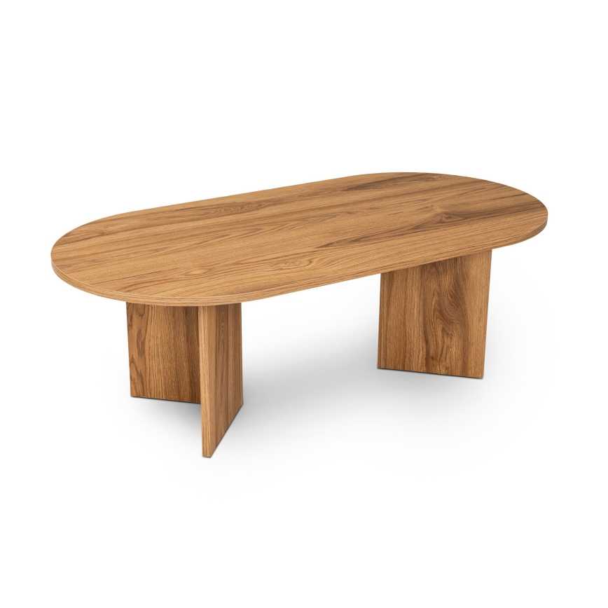 Klubska mizica OVAL 60x120 cm rjava