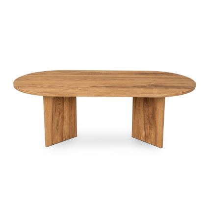 Klubska mizica OVAL 60x120 cm rjava
