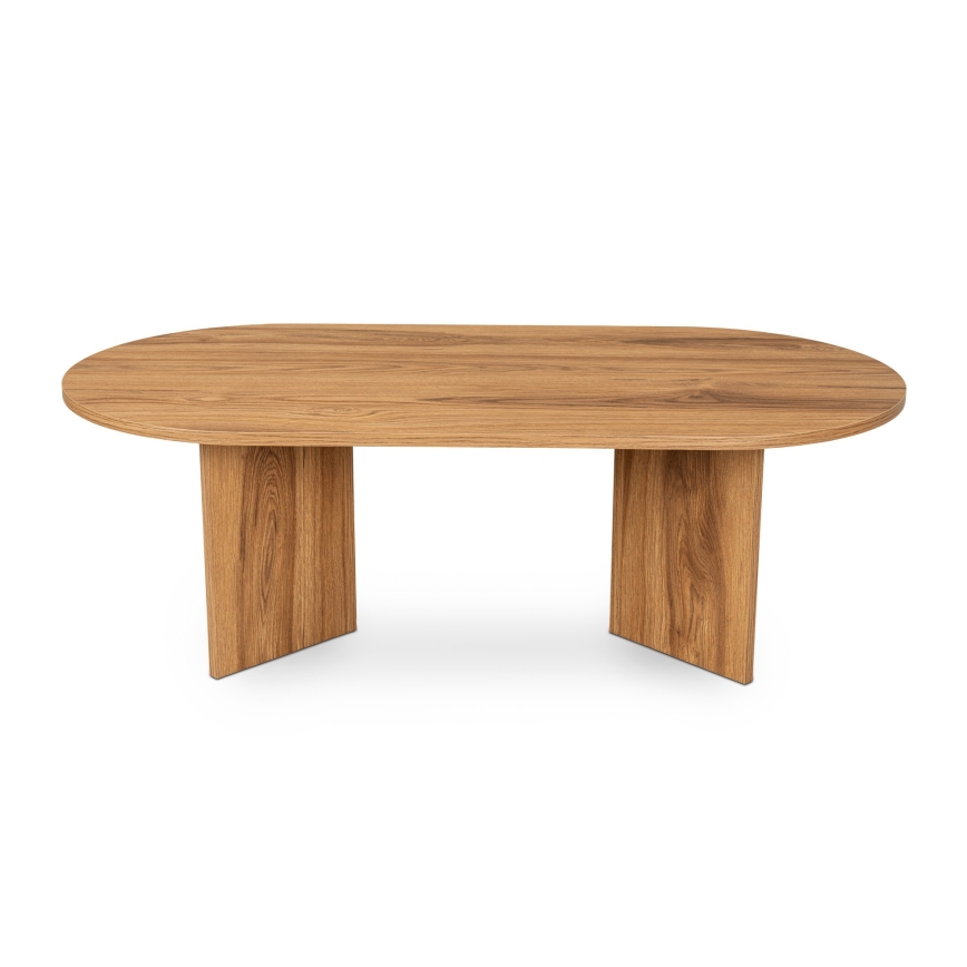 Klubska mizica OVAL 60x120 cm rjava
