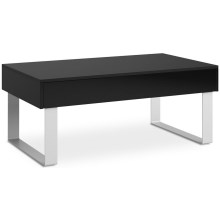 Klubska mizica PAVO 45x110 cm črna sijajna