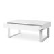Klubska mizica PAVO 45x110 cm sijoča ​​bela