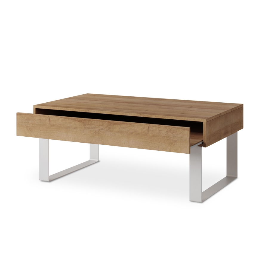 Klubska mizica PAVO 45x110 cm zlati hrast