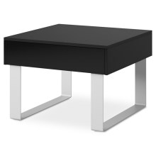 Klubska mizica PAVO 45x63,5 cm črna sijajna
