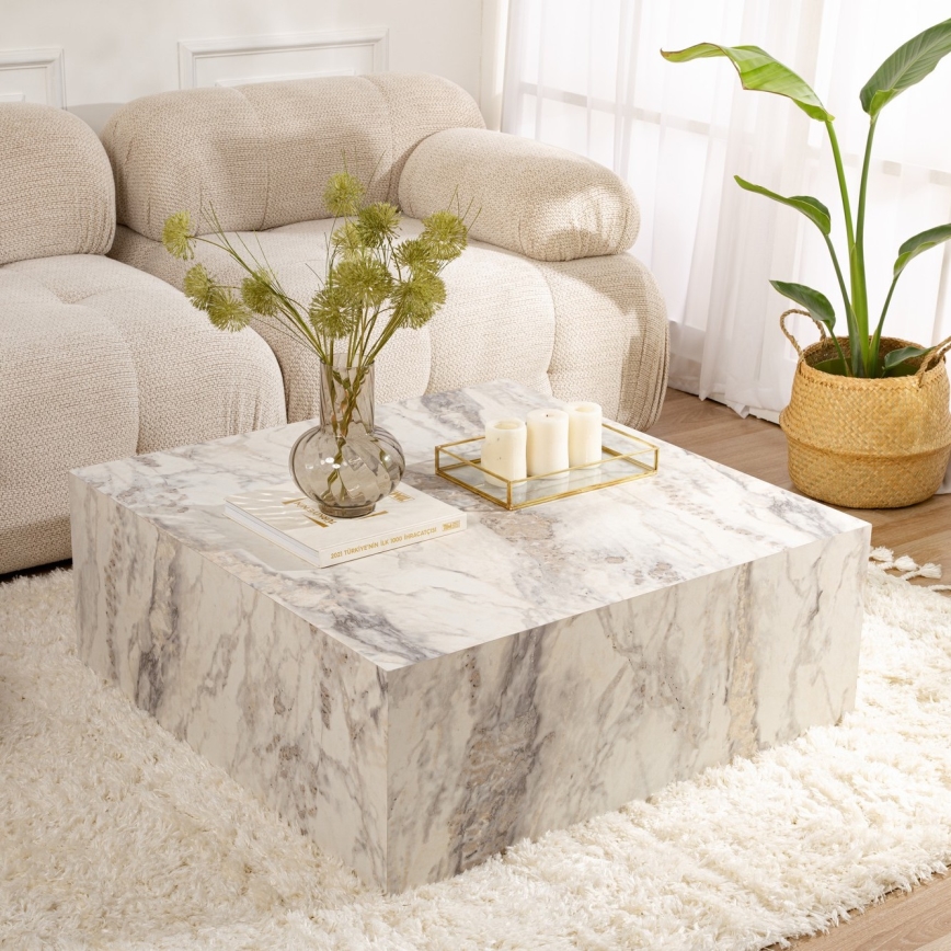 Klubska mizica PRIZMA 35x90 cm marmor decor