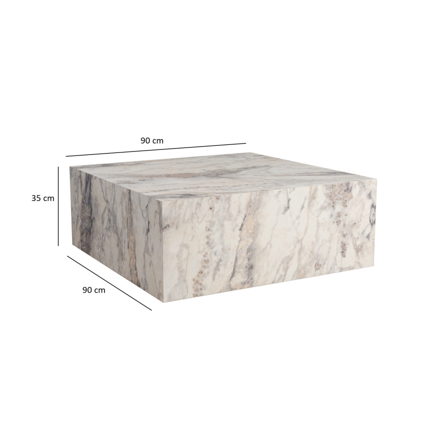 Klubska mizica PRIZMA 35x90 cm marmor decor