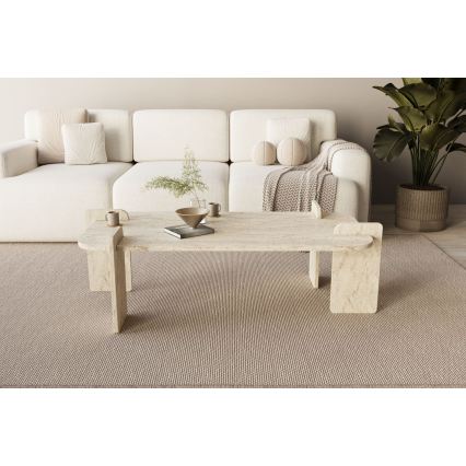 Klubska mizica PURO 120x60 cm travertin