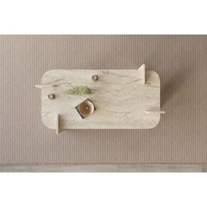 Klubska mizica PURO 120x60 cm travertin