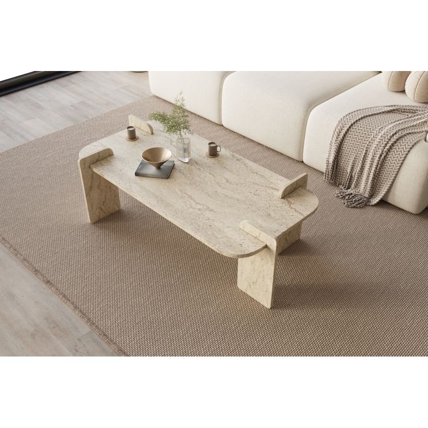 Klubska mizica PURO 120x60 cm travertin