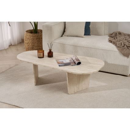 Klubska mizica ROND 130x65 cm bež