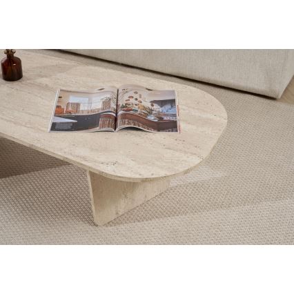 Klubska mizica ROND 130x65 cm bež