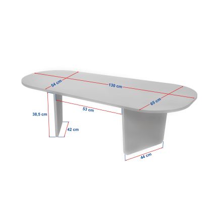 Klubska mizica ROND 130x65 cm bež