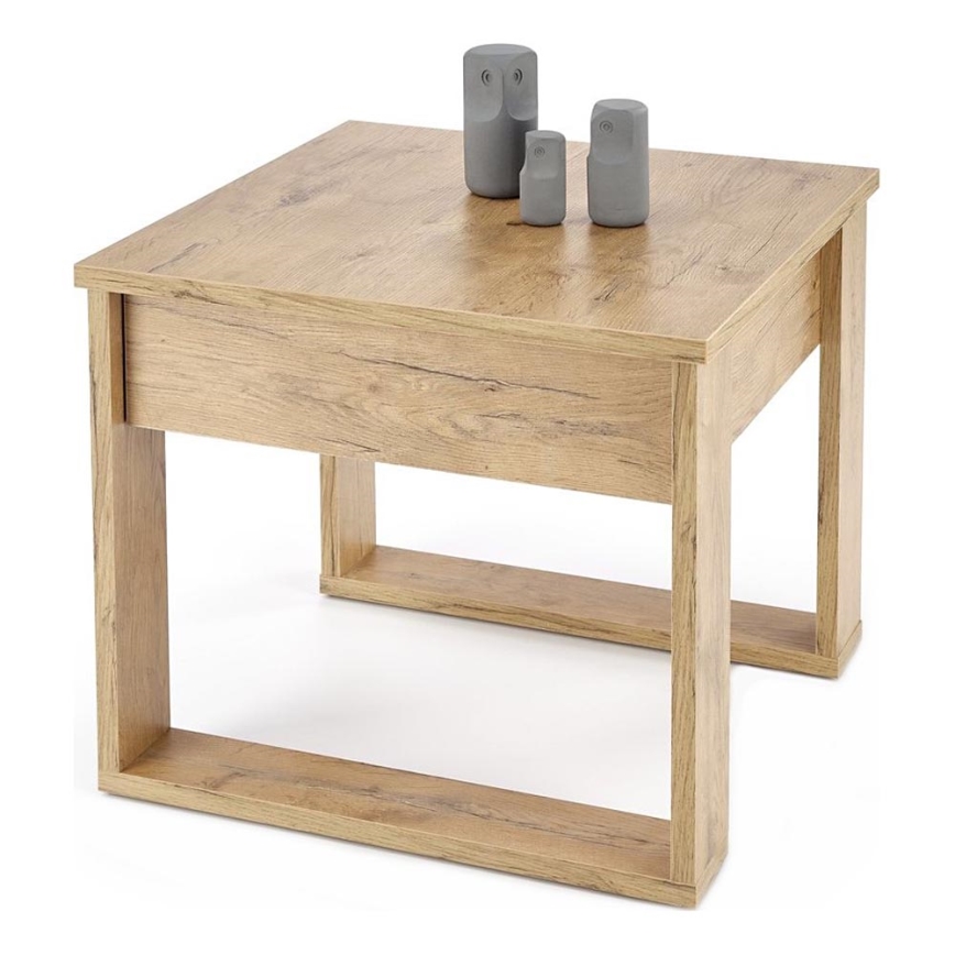 Klubska mizica s drawer NEA 52x60 cm hrast wotan