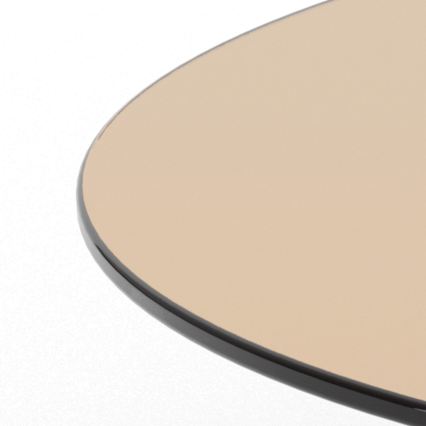 Klubska mizica SANOS, 80 cm, dimno rjava