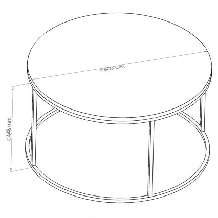 Klubska mizica STARTIS 80x45 cm črna