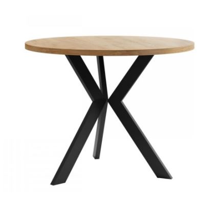 Klubska mizica STK 50x65 cm črna/zlat hrast