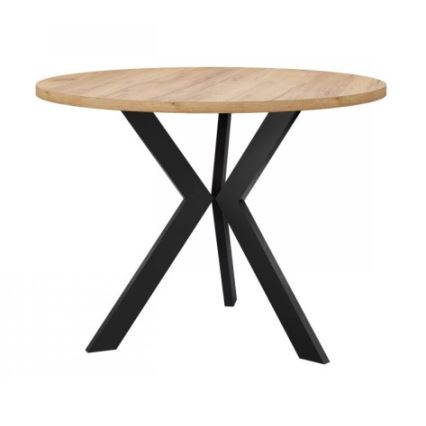 Klubska mizica STK 50x65 cm črna/zlat hrast