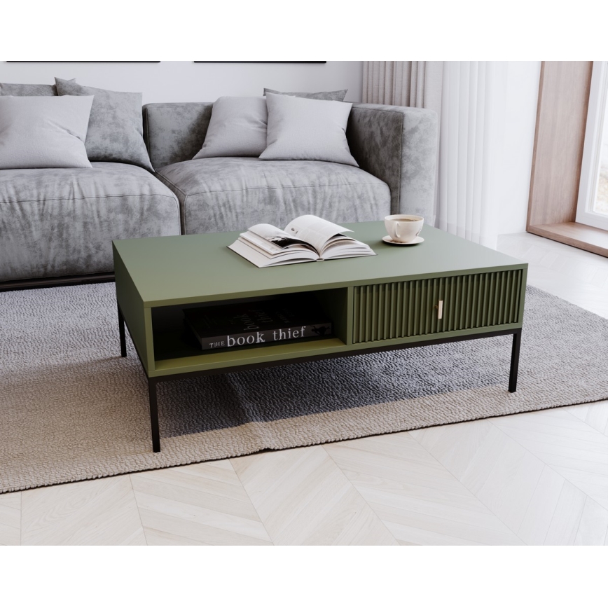 Klubska mizica SUE zelena/črna