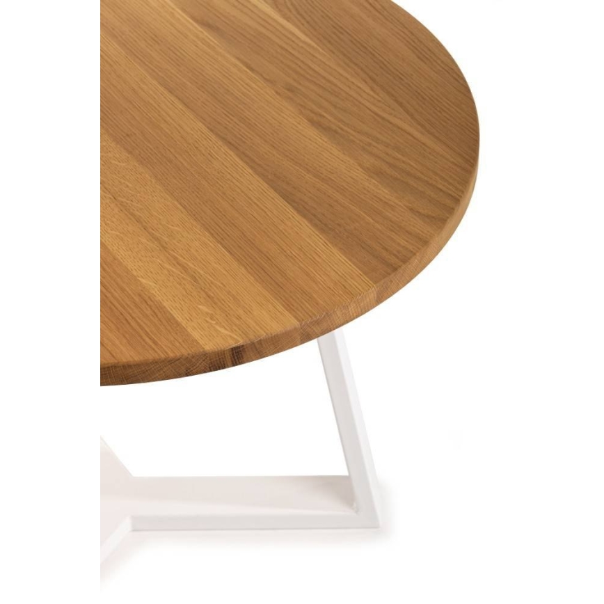 Klubska mizica TRILEG 48x70 cm bela/hrast