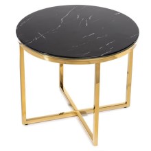 Klubska mizica VERTIGO 50x60 cm zlata/črna