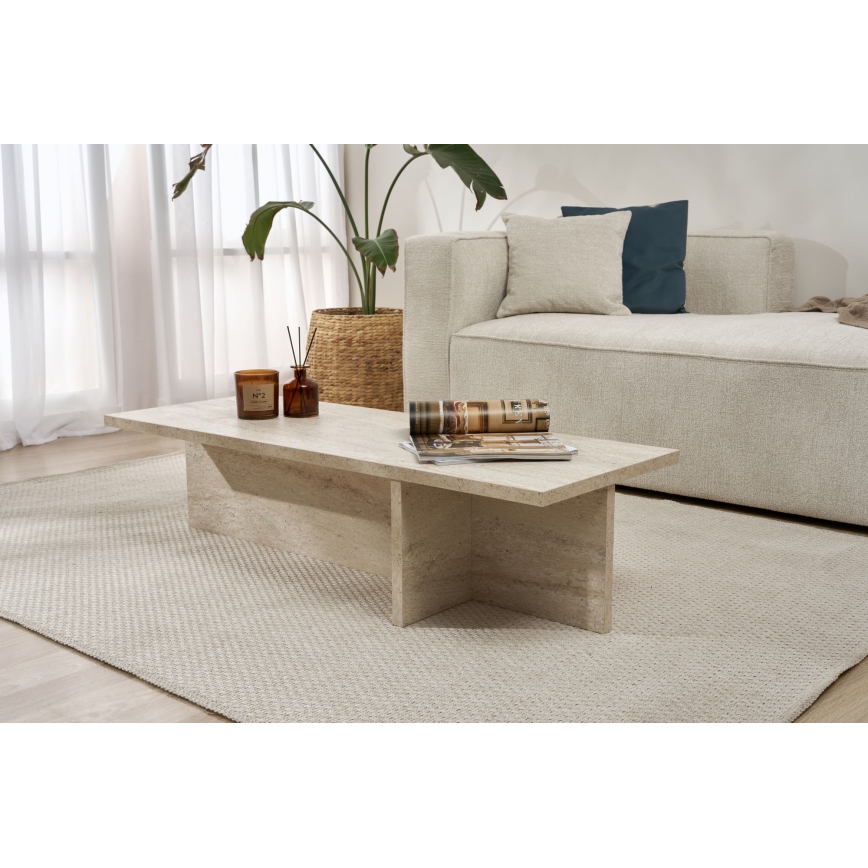 Klubska mizica VERUM 120x45 cm bež