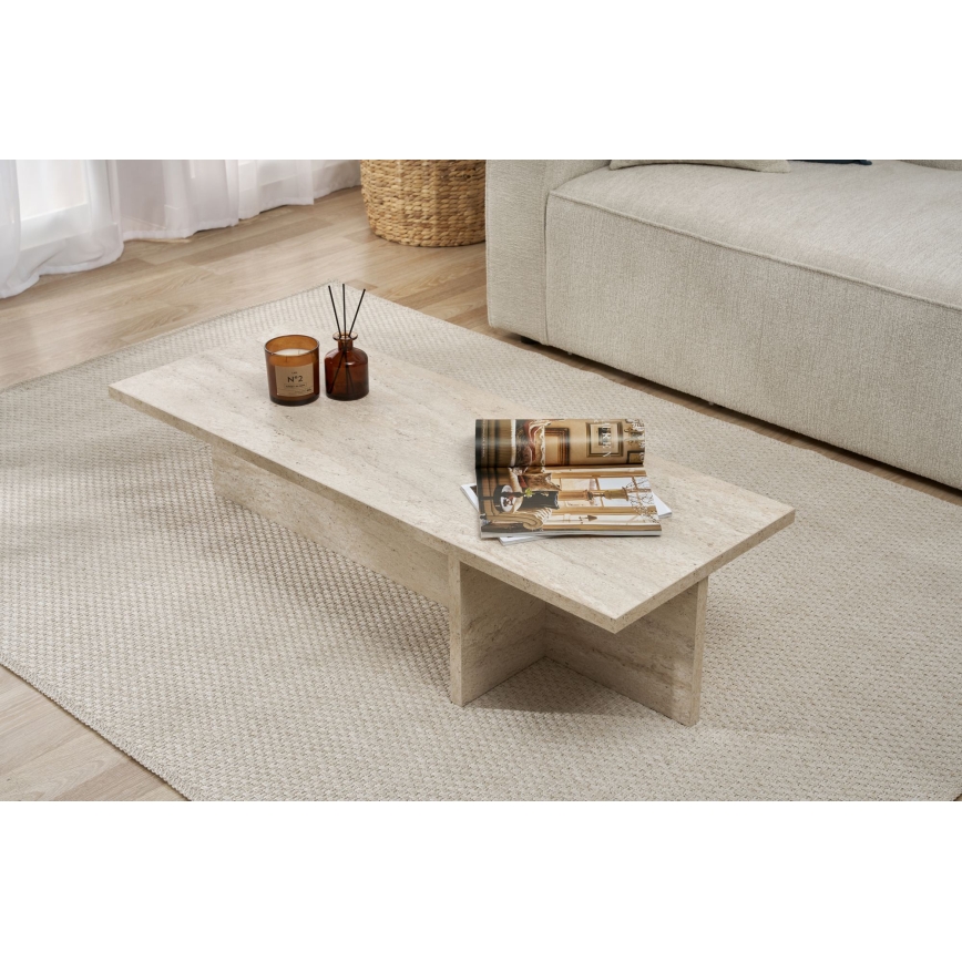 Klubska mizica VERUM 120x45 cm bež