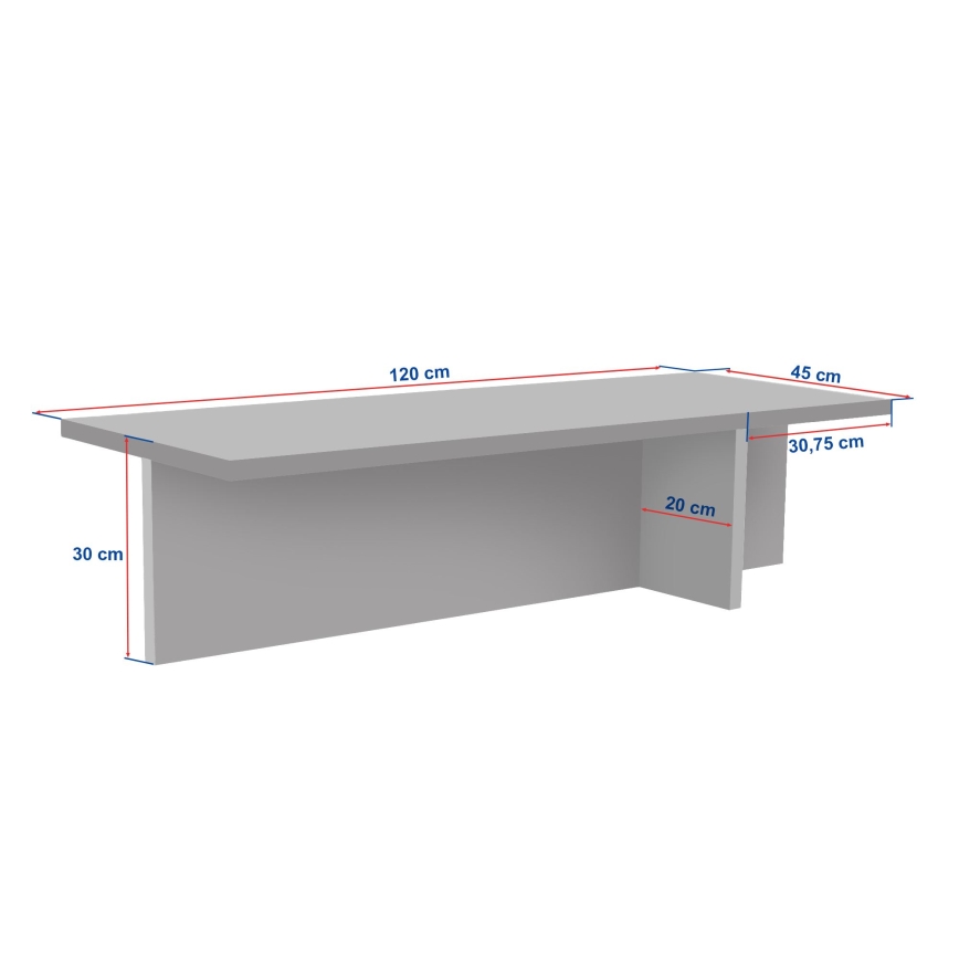 Klubska mizica VERUM 120x45 cm bež