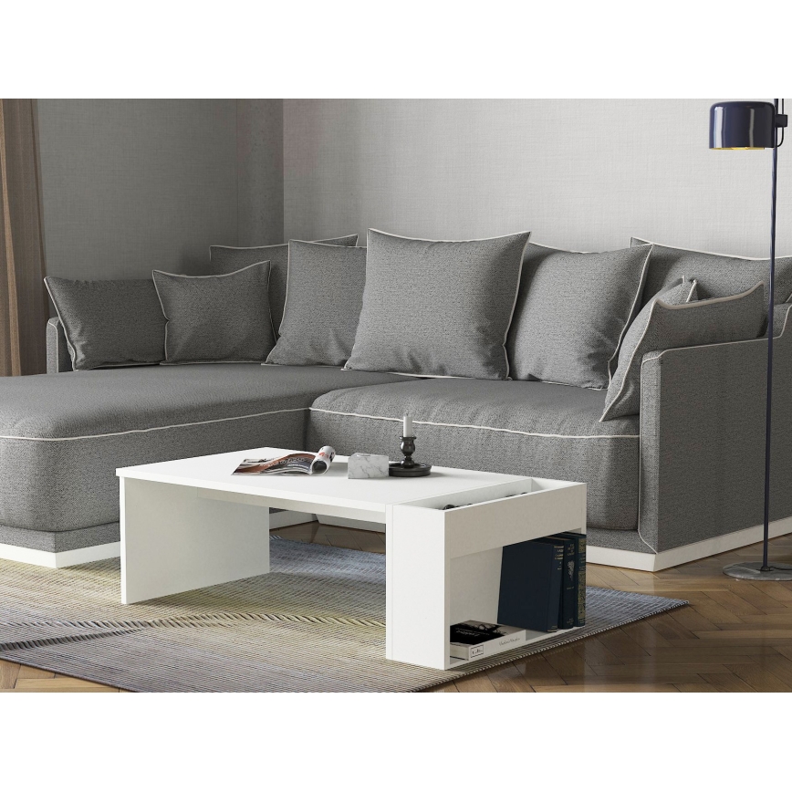 Klubska mizica VIEW 34x95 cm bela