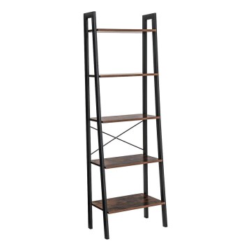 Knjižna omara NAVARO, rjava/črna