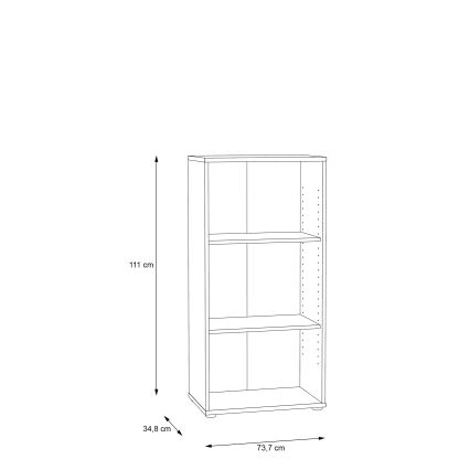 Knjižna omara URAN, hrast artisan