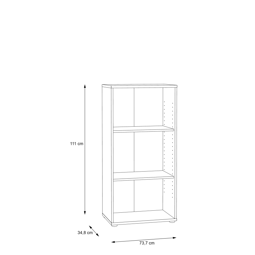 Knjižna omara URAN, hrast artisan