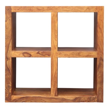 Knjižna polica GANI 90x90 cm masiven les/palisander