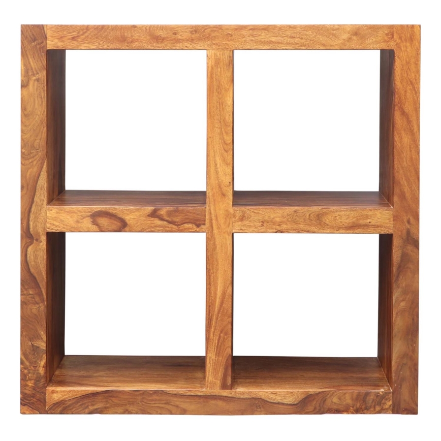 Knjižna polica GANI 90x90 cm masiven les/palisander