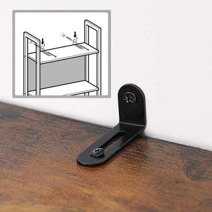 Knjižni regal NAVARO rjav/črn