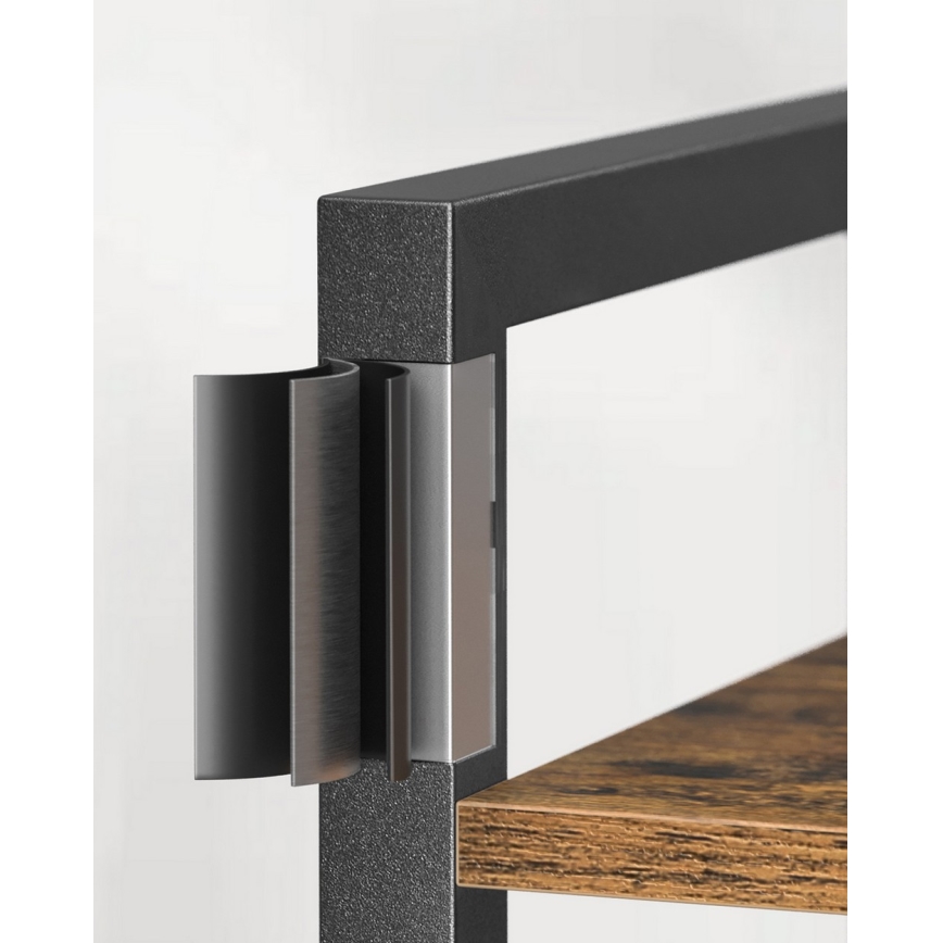 Knjižni regal NAVARO rjav/črn