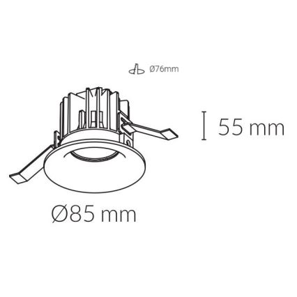 Kohl Lighting - LED Kopalniška vgradna svetilka LUXO LED/12W/230V IP65