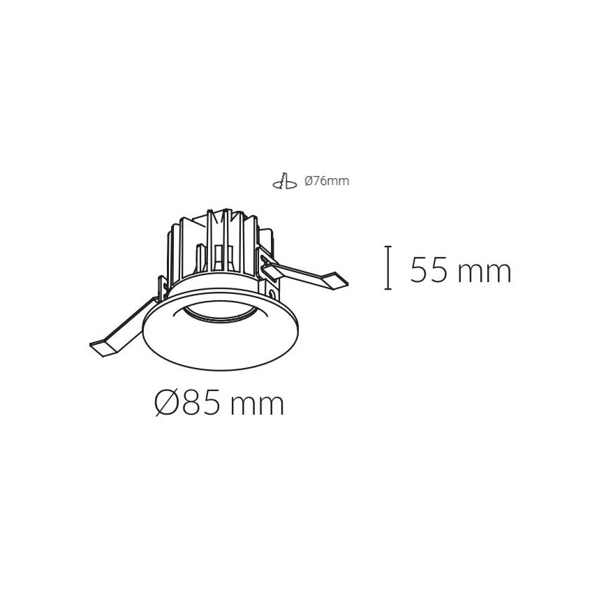 Kohl Lighting - LED Kopalniška vgradna svetilka LUXO LED/12W/230V IP65