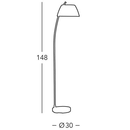 Kolarz 0051.41.6 - Stoječa svetilka MALMÖ 1xE27/60W/230V