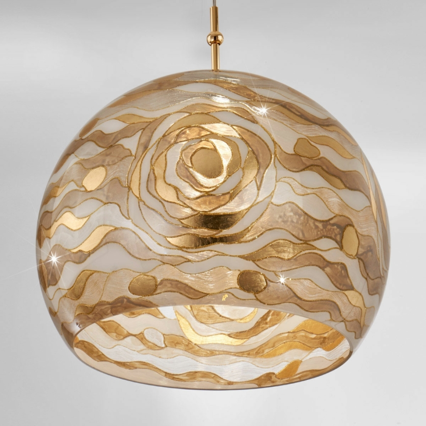 Kolarz 0392.31L.3.Aq.Ch - Lestenec na vrvici LUNA 1xE27/60W/230V 24K zlata