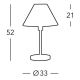 Kolarz 264.70.4 - Namizna svetilka HILTON 1x E27/60W/230V