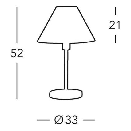 Kolarz 264.70.4 - Namizna svetilka HILTON 1x E27/60W/230V