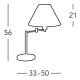 Kolarz 264.71.4 - Namizna svetilka HILTON 1x E27/60W/230V