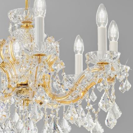 Kolarz 3149.88.3.KoT - Kristalni lestenec na verigi MARIA LOUISE 8xE14/40W/230V 24K zlata
