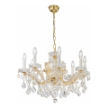Kolarz 3149.88.3.KoT - Kristalni lestenec na verigi MARIA LOUISE 8xE14/40W/230V 24K zlato
