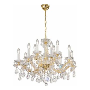 Kolarz 3149.88+4.3.KoT - Kristalni lestenec na verigi MARIA LOUISE 12xE14/40W/230V 24K zlato