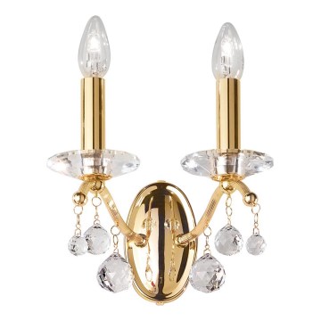 Kolarz 3234.62.3.KoT - Kristalna stenska svetilka CARMEN 2xE14/60W/230V 24K zlato