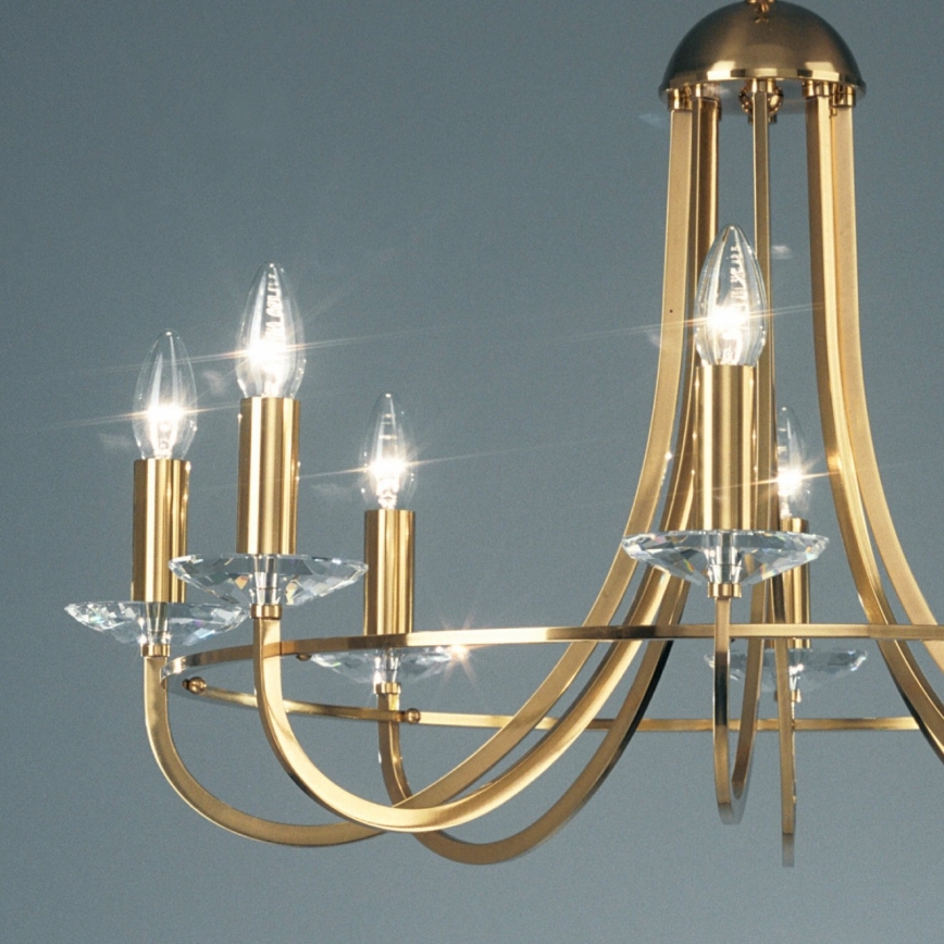 Kolarz 330.88.8C - Kristalni lestenec na verigi IMPERIAL 8xE14/60W/230V zlata