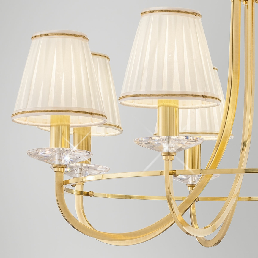Kolarz 330.88.8C - Kristalni lestenec na verigi IMPERIAL 8xE14/60W/230V zlata